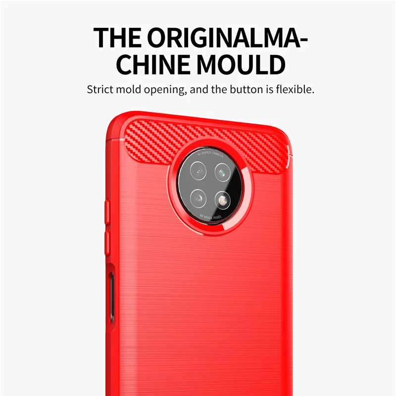 For Xiaomi Redmi Note 9T 5G Case Cover Shockproof Bumper Carbon Fiber Soft Silicone Phone Back Cover Redmi Note 9 T Pro 9T Case