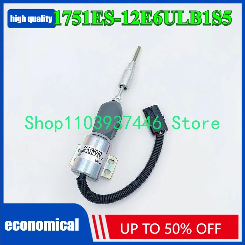 

New 12V 3357411 1751ES-12E6ULB1S5 907120120014 Stop Solenoid For Cummins VW Ford