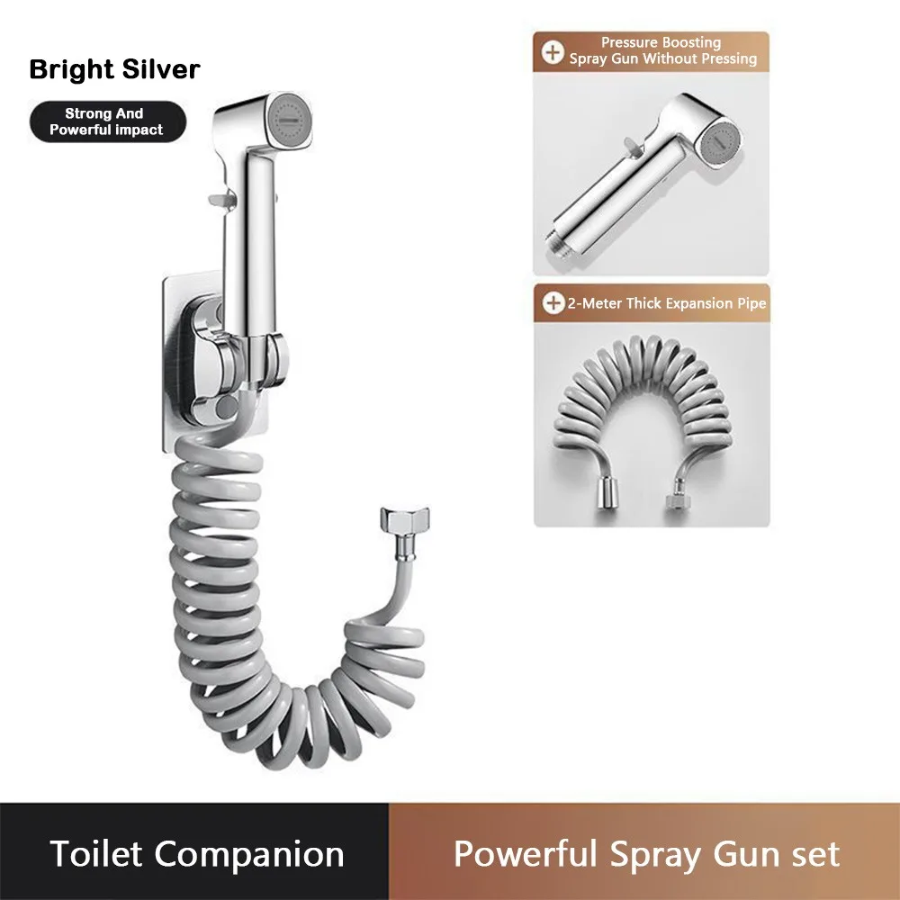 

Stainless Steel Toilet Companion Luxury Design High Pressure Flush Spray Convenient Use Easy To Install Bathroom Flush