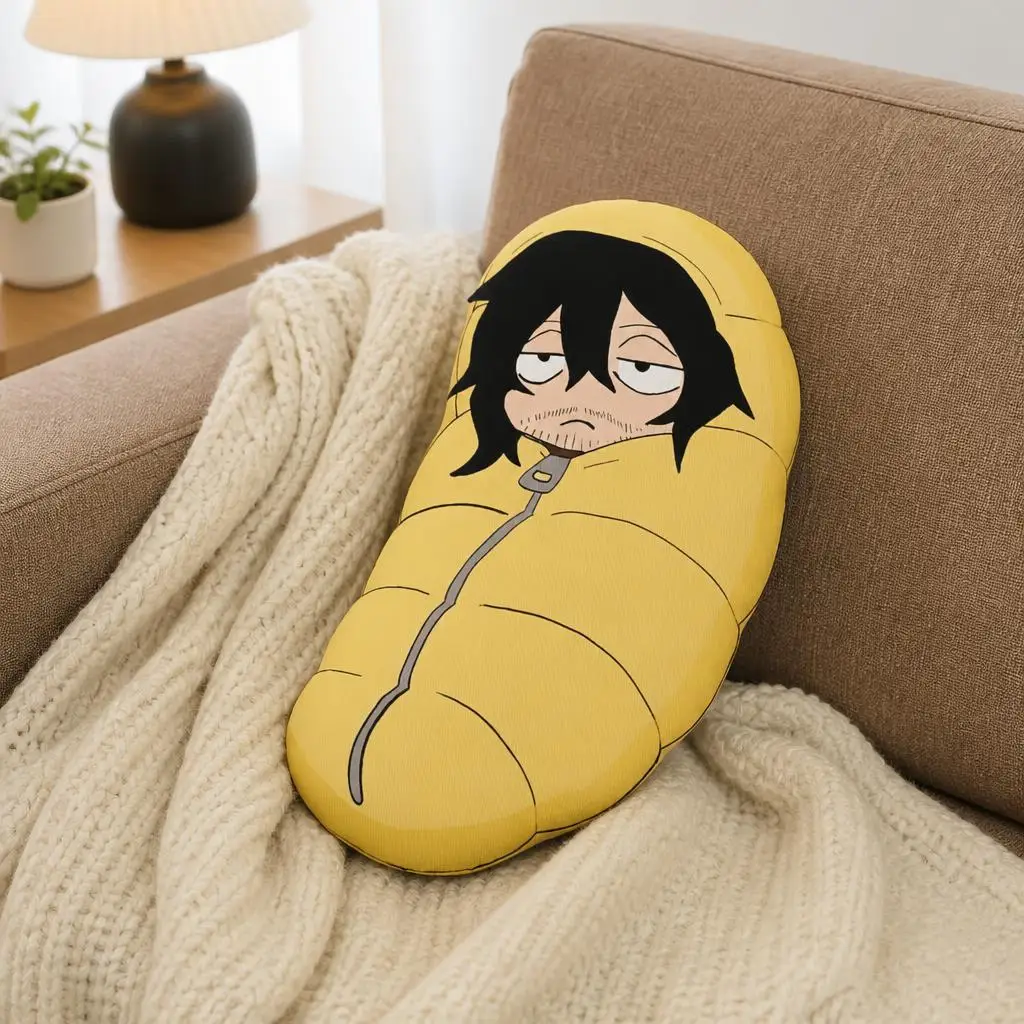 MHA Shota Aizawa Funny Pillow Cushion Irregular Stuffed Throw Pillow Home Decor Gift Sofa Bed