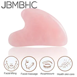 Natural Jade Guasha Stone Board Gua Sha Scraper Massager for Face Rose Quartz Gua Sha Plate Spa Guache Body Face Massage Roller