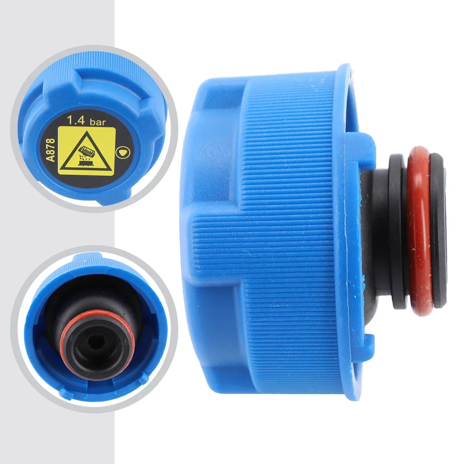 Blue Plastic Radiator Pressure Expansion Water Tank Cap For FIAT 500 & DOBLO OE Replacement 46799364 Waterproof