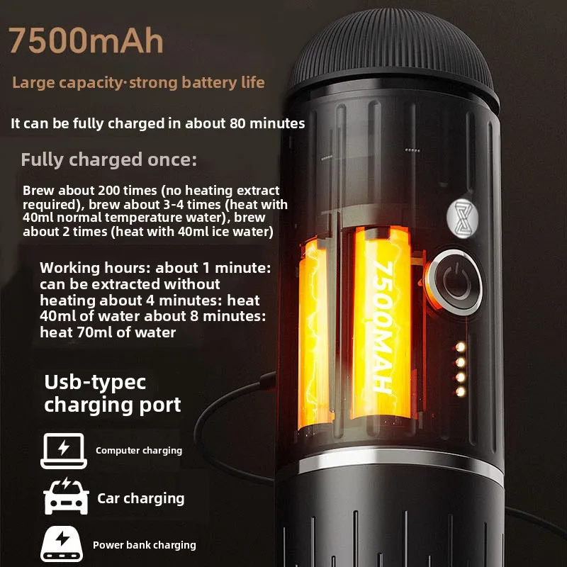 

Nestlé Italian Fully Automatic Capsule Coffee Machine Portable 2-in-1 Wireless Heating for Home Car New Outdoor Electric