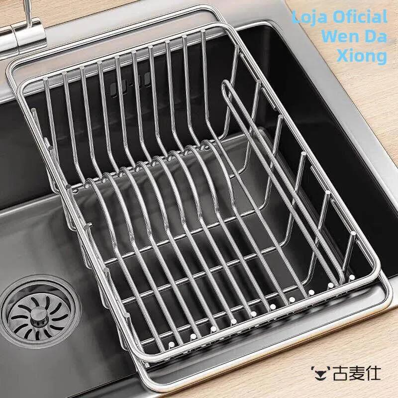 Egouttoir-de-cuisine-extensible-en-acier-inoxydable-pour-evier-support-de-rangement-pour-vaisselle-etagere-de-rangement-de-cuisine-de-style-moderne-et-simple