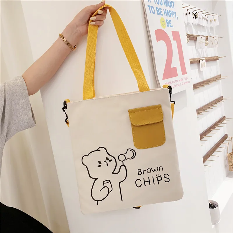 Canvas Bag Shoulder Women the Tote Ladies Hand Bolsos De Mano Handbags School Tassen Dames Sacs Shopping a Main Femme  Bandouill