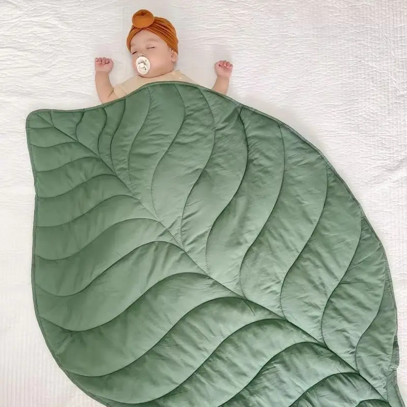 

Baby Photography Blanket Baby Photography Background Cloth Children's Blanket Children's Tenant Hall Leaf Solid Color Floor Mat