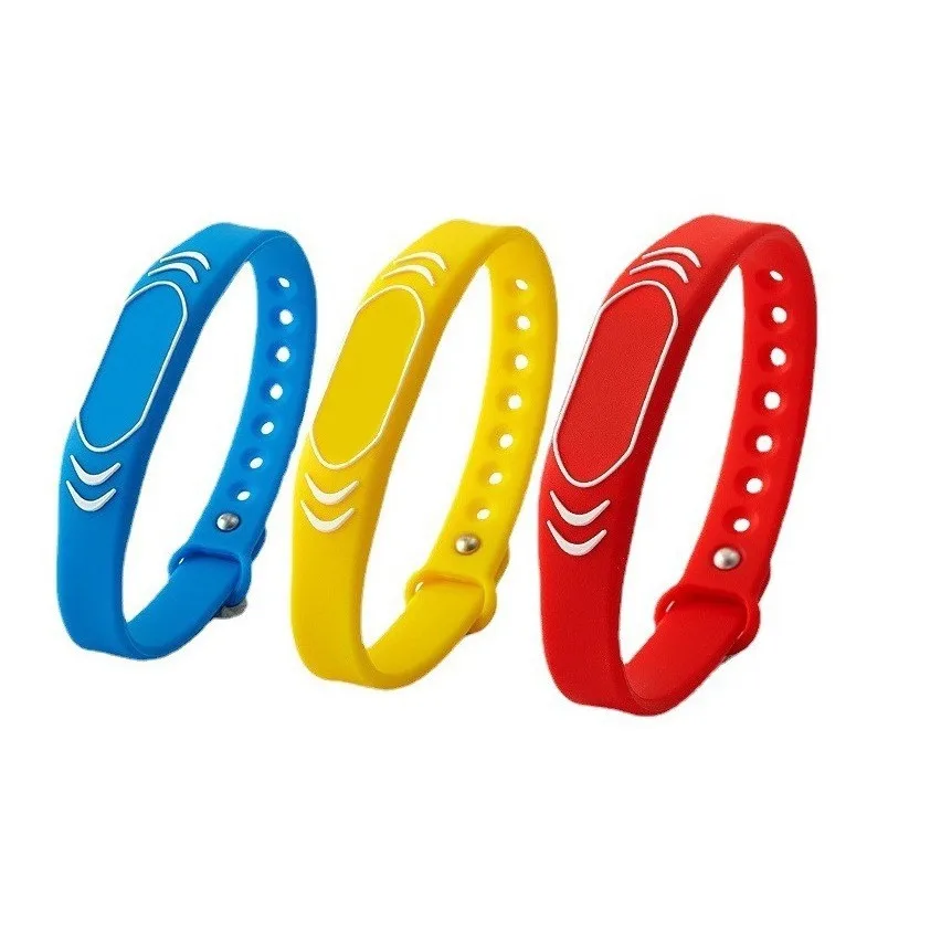 

Adjustable 5-Color NFC Tag Wristband 13.56MHz FM11RF08 1K S50 Silicone Waterproof Read-Only RFID Card Bracelet 1Pcs