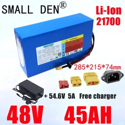 New 48V 45AH 13S9P 21700 lithium battery pack with built-in BMS electric tool 0-2500W power motor rechargeable battery