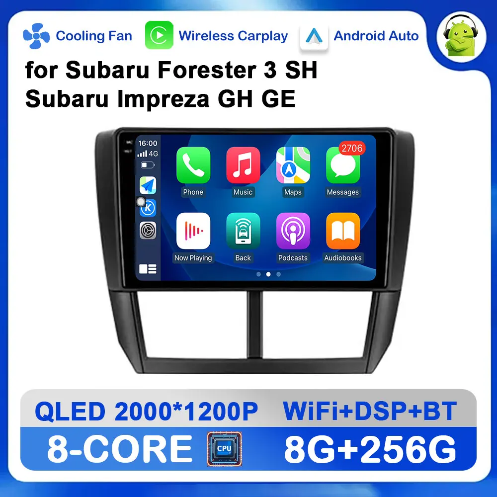

9 inch Android OS for Subaru Forester 3 SH Subaru Impreza GH GE GPS Navi Car Radio Multimedia Player Bluetooth WiFi Touch Screen