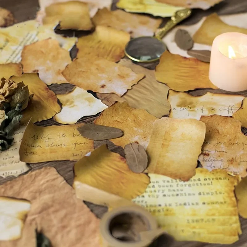 30 sztuk/opakowanie Vintage Notatnik Wielokrotnego Użytku Jedna Strona Starego Papieru 4 Style do Notatek Dzienniki