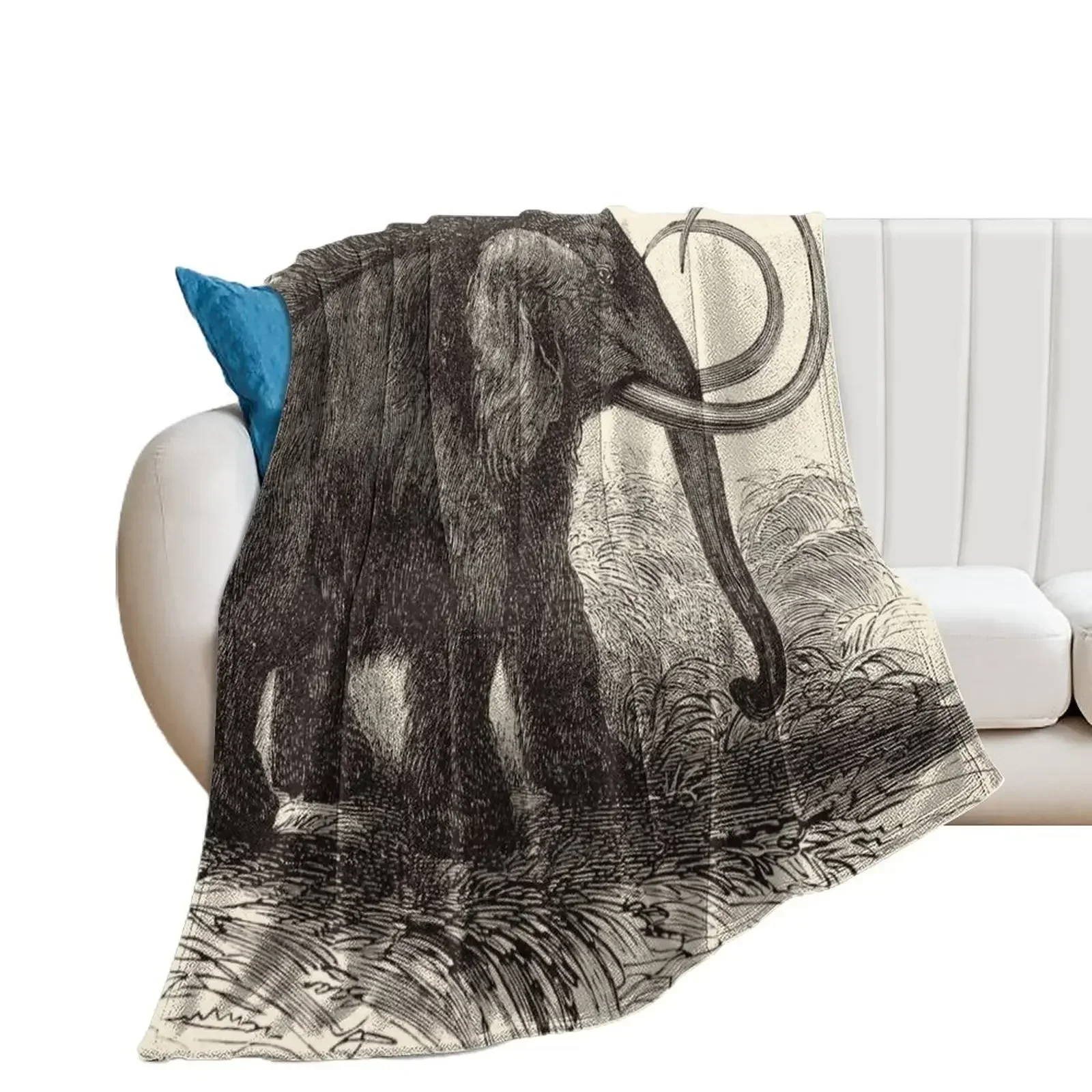 

Jean Gauchard - Woolly Mammoth engraving Throw Blanket Softest Giant Sofa Blankets