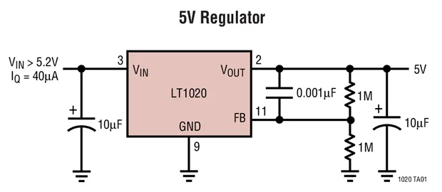 LT1020CSW LT1020ISW LT1020CN LT1020 - منظم ومقارنة الطاقة الصغيرة