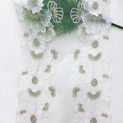 100Yards Bilateral Soft Mesh Embroidery Lace Trimmings Dress Accessories Lace Fabric Sewing Crafts Doll Material
