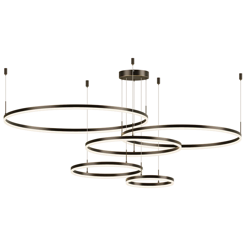 Imagem -06 - Nordic Circular Chandelier Ring Iluminação Pendente de Teto para Sala de Estar Lustre Led para Sala de Jantar Lâmpada Pendurada