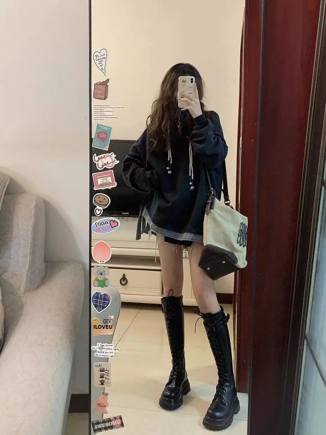 

plus Size American Vintage Hoodie Thiened Fce Loose Fit Patchwork Jaet for plus Size Women Street Sle Winter Coat