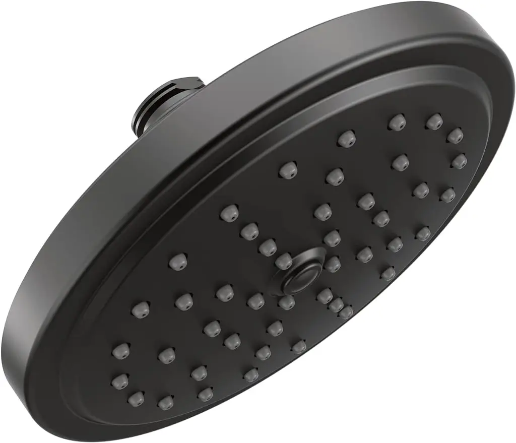 

Moen Matte Black One-Function Diameter Rain Shower Showerhead, S176BL