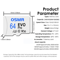 OSMR Micro TF Card High Speed Mini card 32GB 64GB 128GB TF Flash Card Extrem Pro Memory Card for smartphone/camera