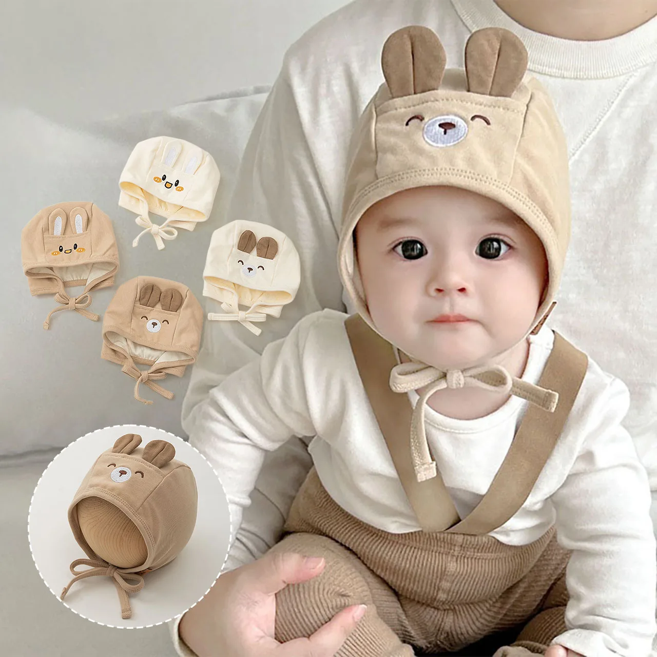 

Милая детская шапка с защитой ушей с героями мультфильмов, весенне-осенняя детская шапка для головного убора, мягкая хлопковая шапочка для новорожденных, теплая шапочка для мальчиков и девочек 0-1 лет