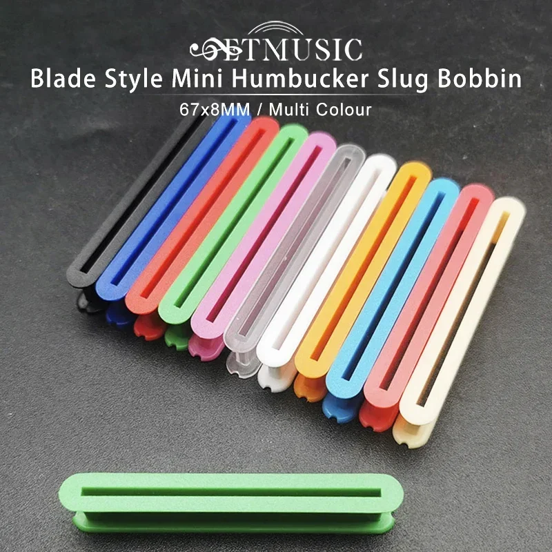 

30Pcs Blade Style Mini Humbucker 67x8MM Slug Bobbin Pickup Bobbin for Dual Coil Pickup Bobbin Multi Colour