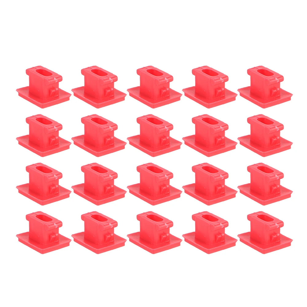Car Fasten Clips Dashboard Dash Trim Strip Clips Panel Fixing Buckles 20pcs/set For BMW E46/E65/E66/E83N Red Insert Grommets