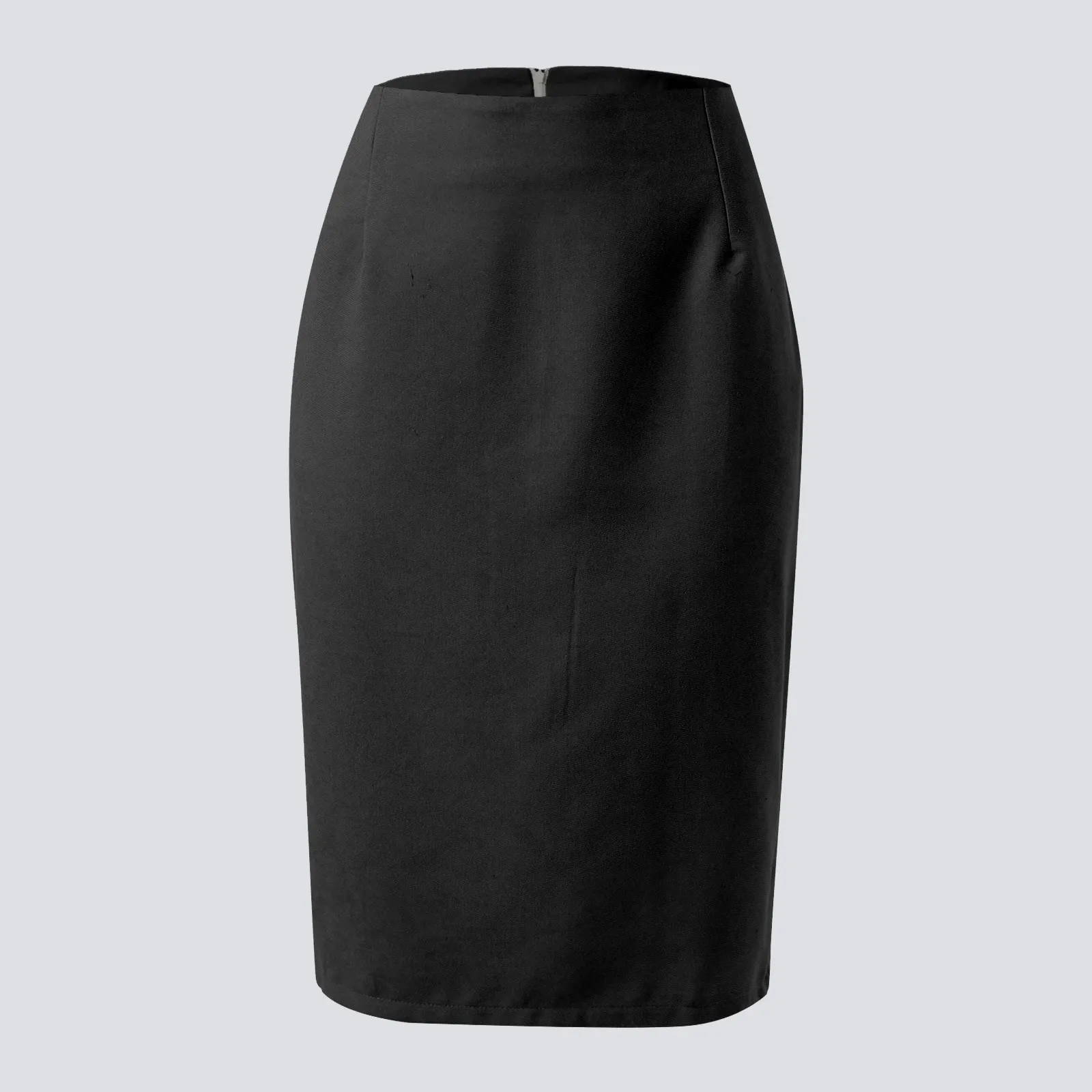 

Solid Color Pencil Skirts For Women Fall Winter High Waist Bodycon Knee Length Midi Skirt With Casual Office Ladies Skirts