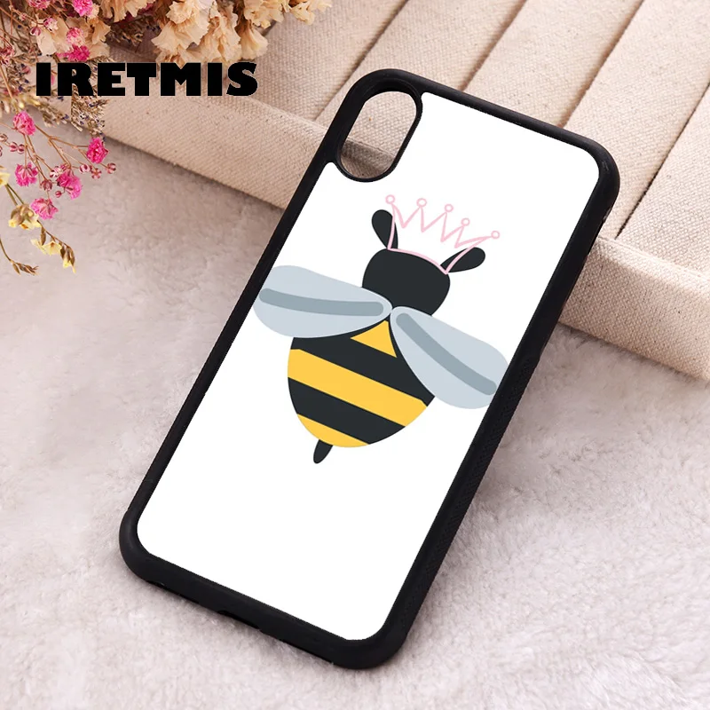 Iretmis 5 5S SE 2020 phone cover cases for iphone 6 6S 7 8 Plus X Xs Max XR 11 12 13 MINI 14 Pro Soft Silicone TPU Queen Bee