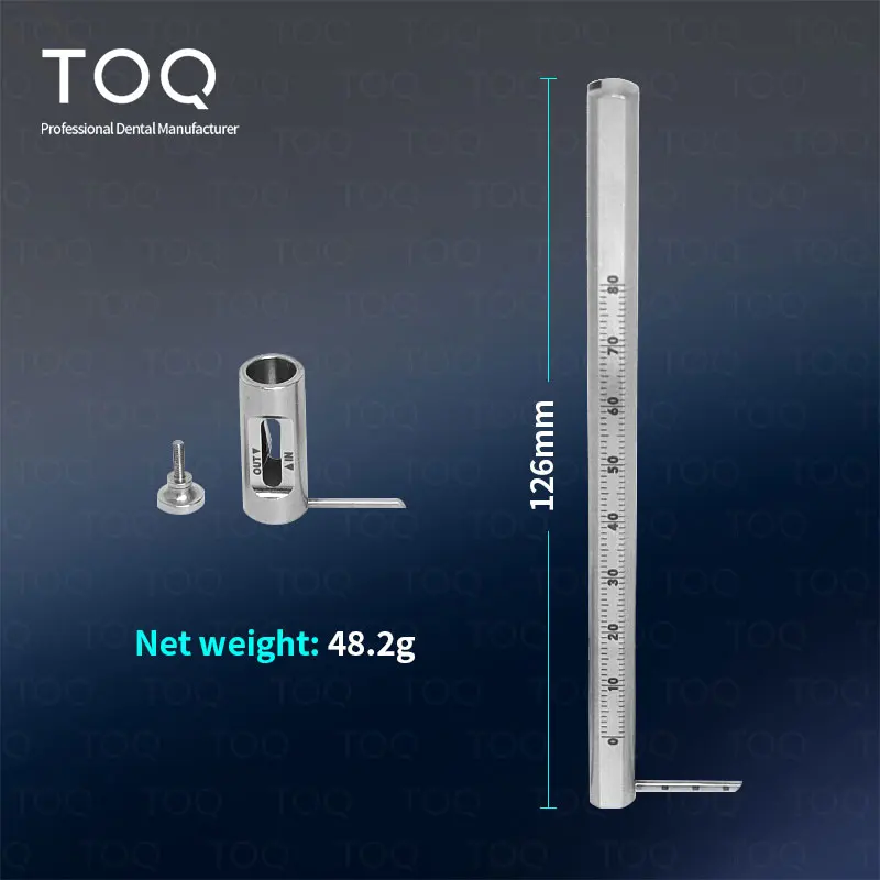 Dental Implant Measuring Calipers Can Slide Orthodontic Measuring Gauge Rule 0-80Mm Measuring Gauge Rule