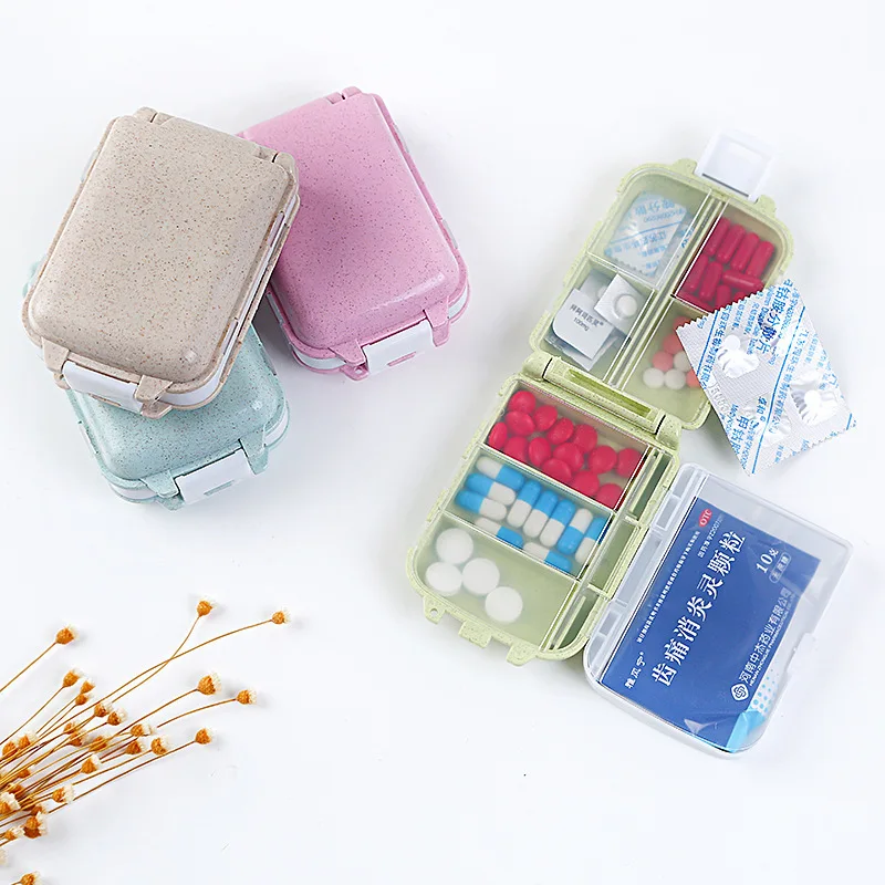 1PC Portable Mini Pill Box - Medical Kits Vitamin Storage Container Health Travel Supplies Compact Pill Organizer