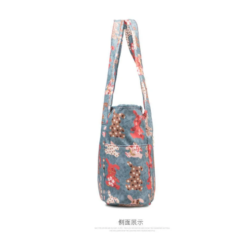 2023 New Premium Printed One Shoulder Women Handheld Versatile Casual Multi Pocket Fashion Travel Oxford Nylon Fabric