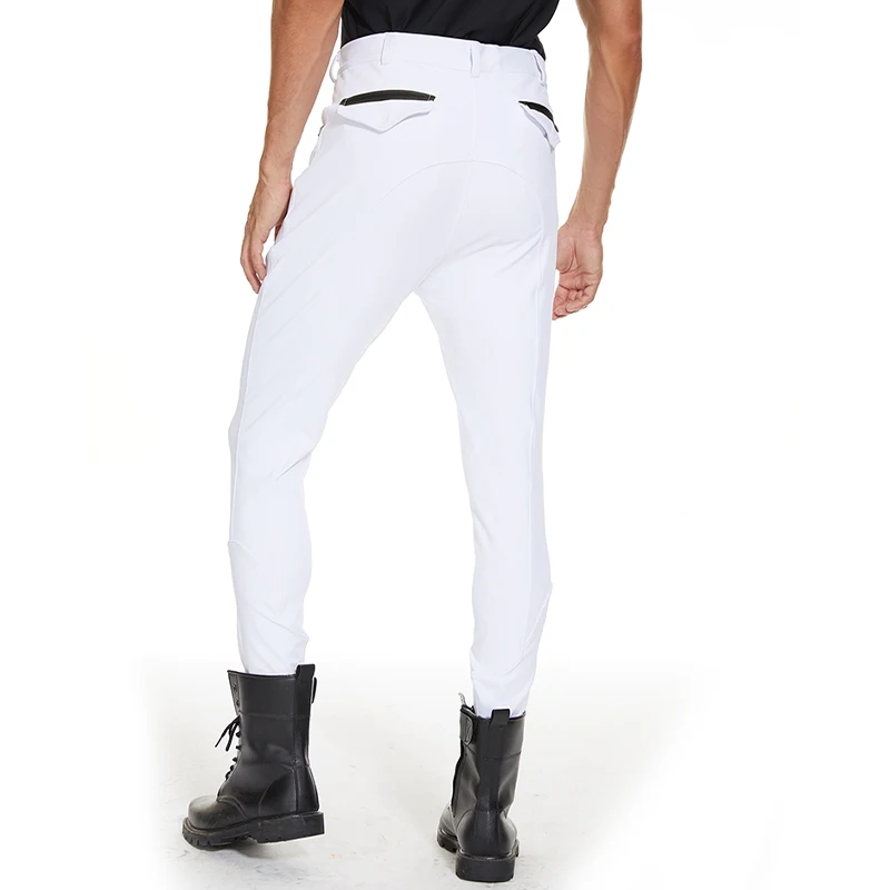 LLLION New Arrival Noble White Men Horse Riding Legging Equitacion Breeches Breathable Mens Equestrian Clothing