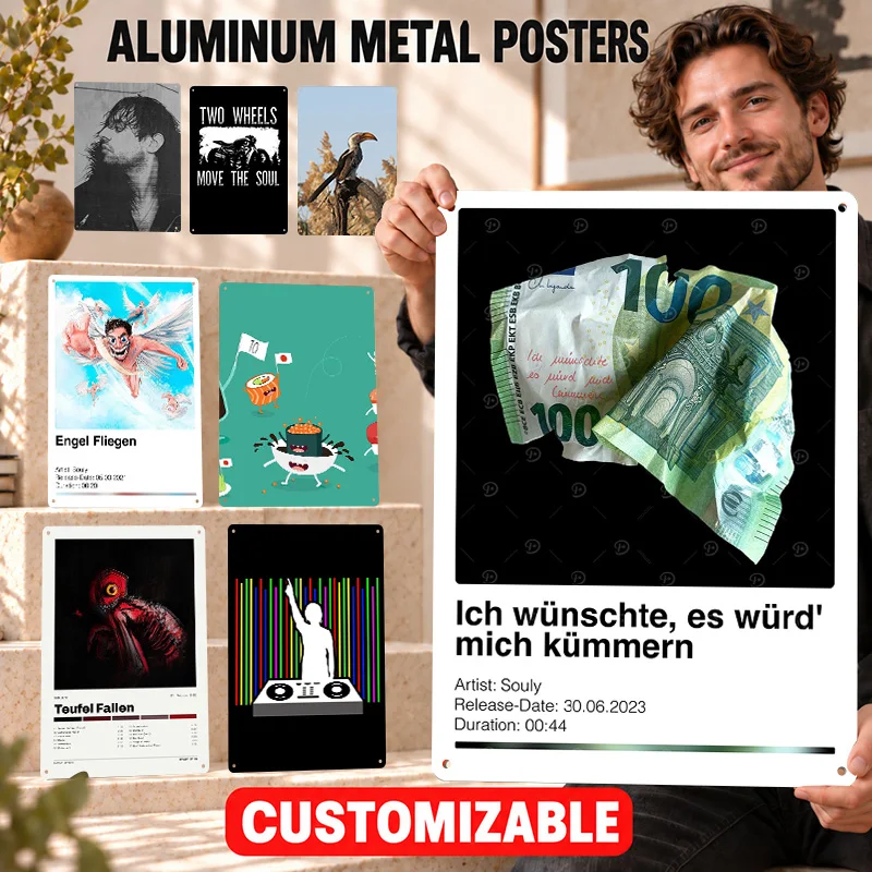 Souly Aluminum Posters Premium Collector Aesthetic Creative Workspace Wall Art Personalized Metal Sign Thoughtful Fan Keepsake