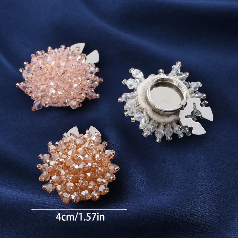 Gemelos de lujo con diamantes de imitación para camisas, fundas de botones para vestido elegante de gama alta, accesorios de moda para hombres y mujeres, 1 Uds.