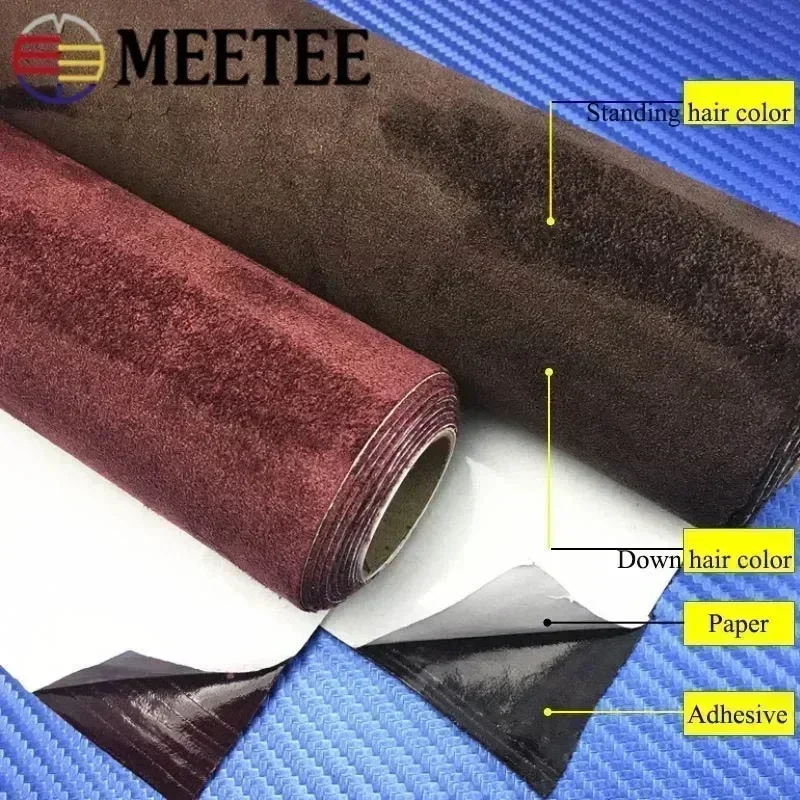 20x30cm 50*143cm Meetee Suede Fabric Self-adhesive Adhesive Cloth for Car Interior Modification Door Panel Workbench DIY Supply