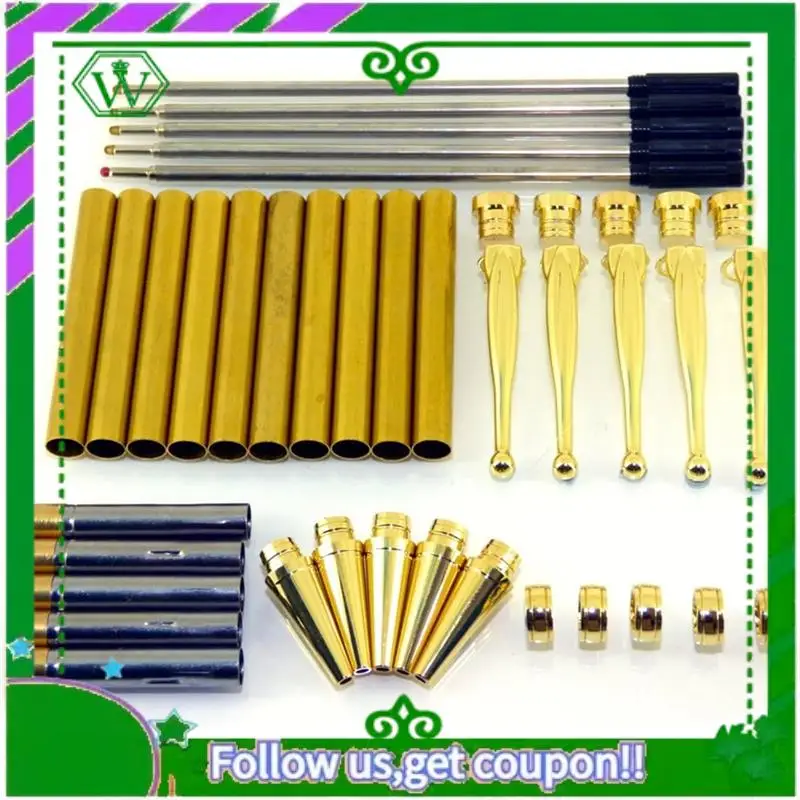 

ABIK-Набор ручек для токарной обработки древесины Fancy Slimline Design-X 5 предметов, золотая отделка, поворотный механизм