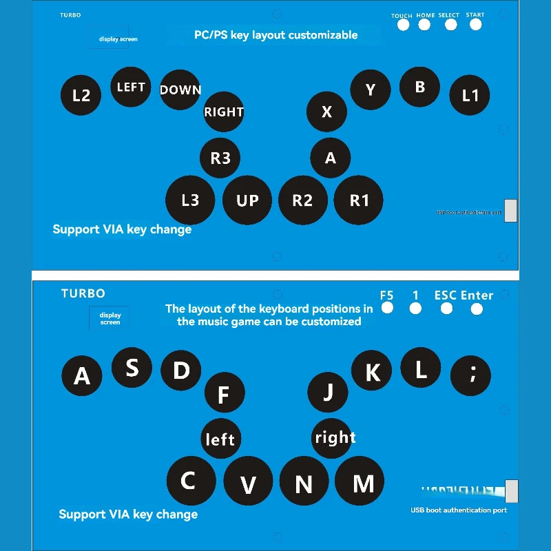 لوحة مفاتيح ألعاب إيقاعية 14 مفتاح سلكية قابلة للتبديل السريع لوحة مفاتيح RGB مخصصة وحدة تحكم ألعاب الموسيقى لملحقات ألعاب OSU DJMAX Malody