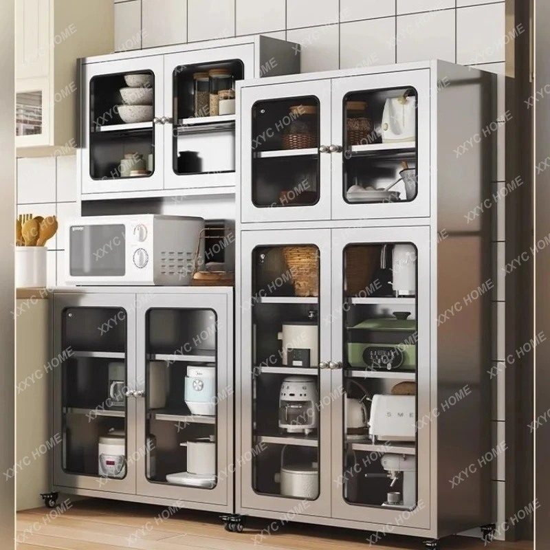 

L 304 stainless steel dining side, kitchen, storage, mesh door breathable, storage cabinet