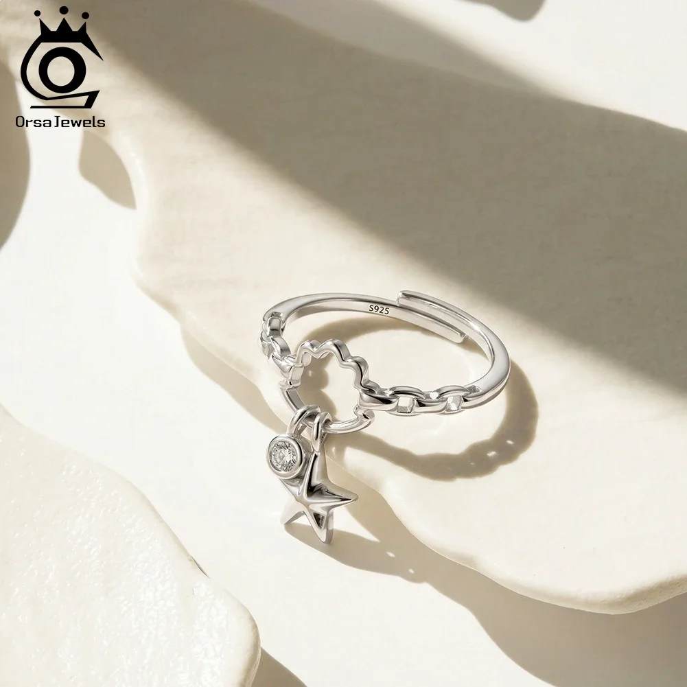 

Кольцо Rinntin из стерлингового серебра 925 пробы для женщин с подвесками в виде морских звезд, кольца на палец, коллекция украшений в морском стиле, ювелирный подарок APR48