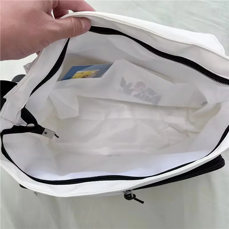 Preppy style Messenger Bag for Young Women Men 2024 New Color blocking splicing Women Student Book Shoulder Bag Crossbody Bags