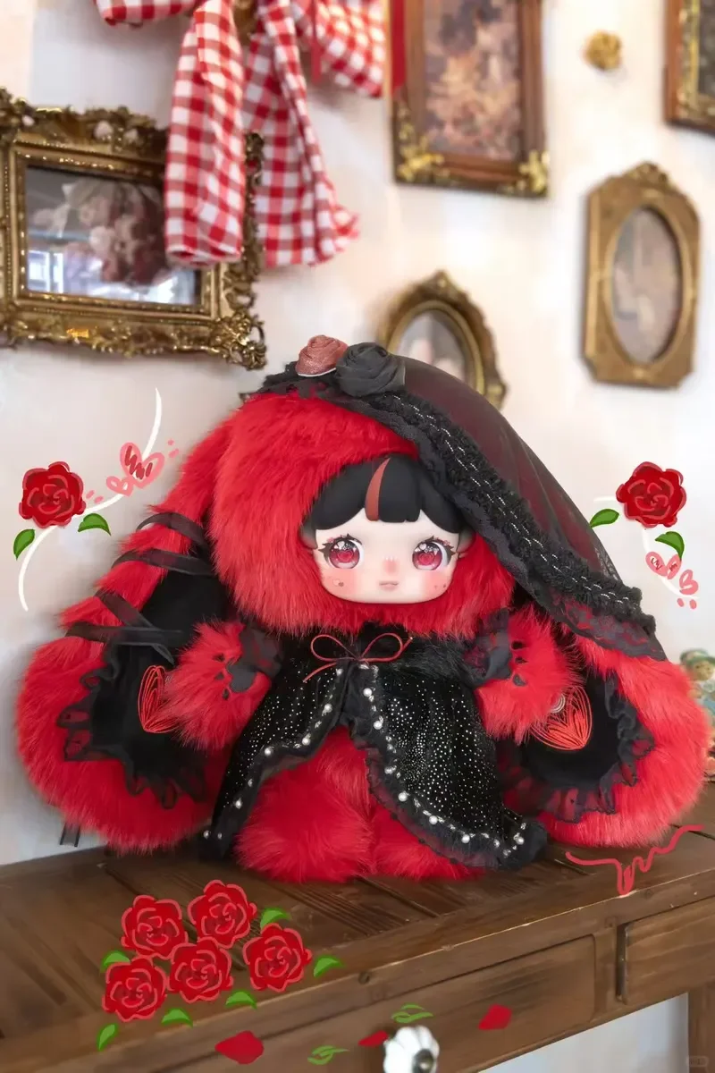 

Three Treasured New Ips: Dalian'S Love Poem Valentine'S Day Limited Edition 600% Body Hair Plush Hanging Card Doll Blind Box
