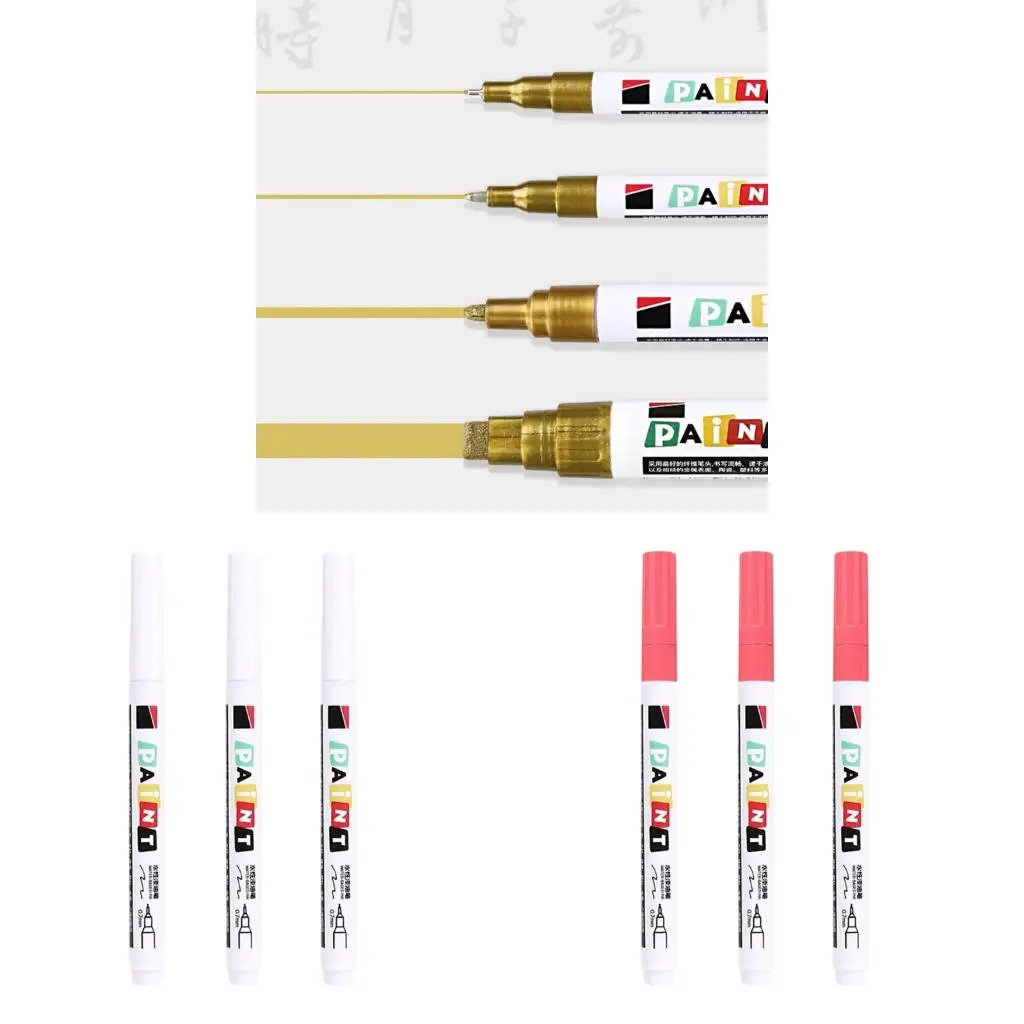 

3Pcs Fade Resistant Gravestone Paint Pen Waterproof Sunproof Stone Paint Marker For Lettering Retouching On Tombstone