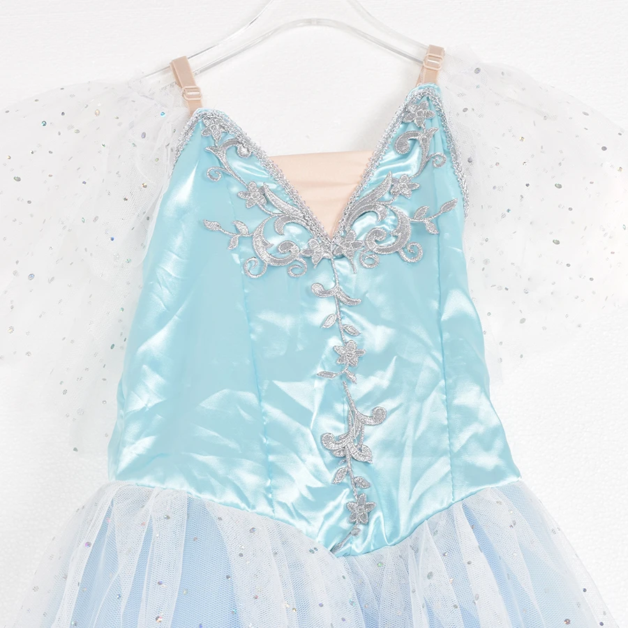 Nuova gonna da balletto per ragazze Costume da balletto professionale per bambini Performance Gonna TUTU Gonna a sbuffo da fata Garza lunga S