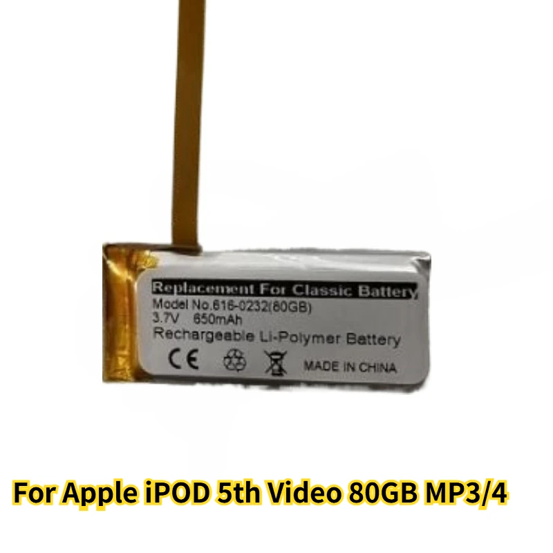 بطارية بديلة عالية الجودة 616-0232 3.7 فولت 650 مللي أمبير في الساعة 850 مللي أمبير في الساعة لأجهزة Apple IPOD 5th Video 80 جيجابايت 160 جيجابايت MP3/4 مع أدوات #2
