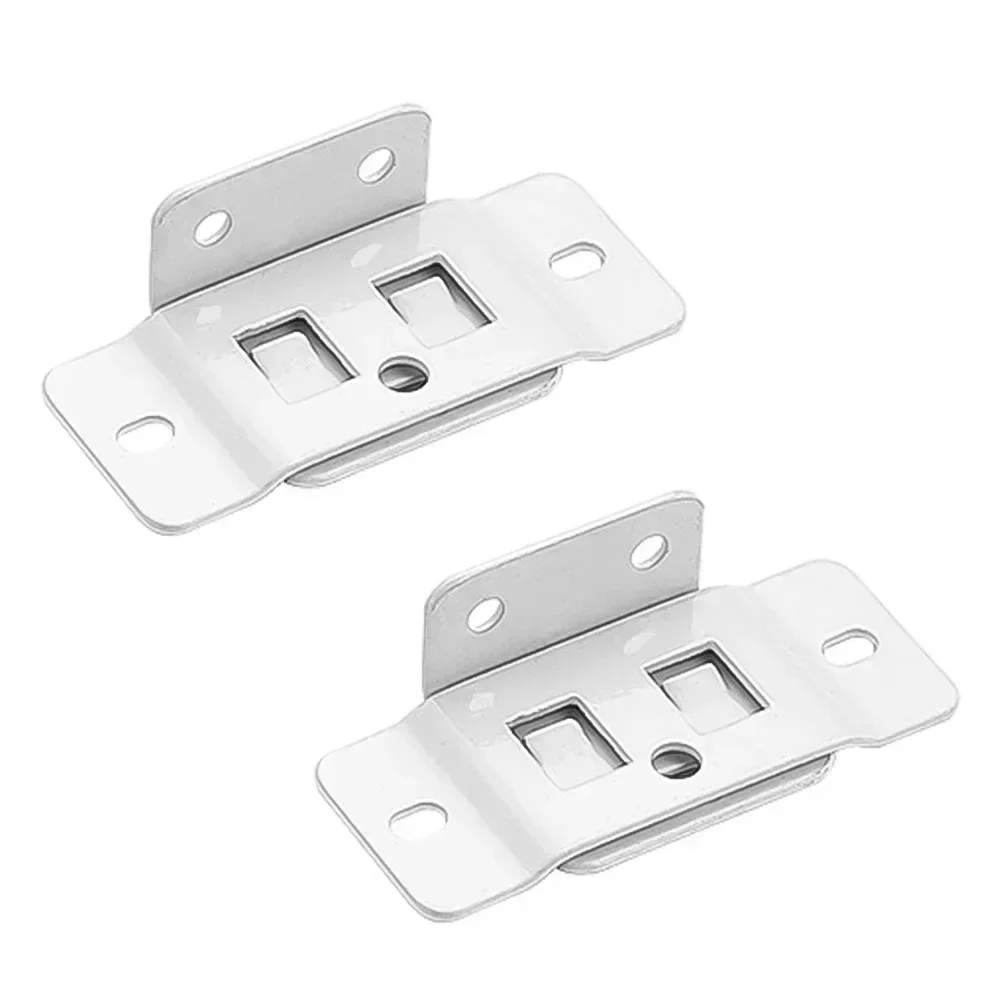 2pcs Fixed Fastener Insert Furniture Laminate L-Shaped 90 Degree Connector Support Hardware Shelf Brackets White/black