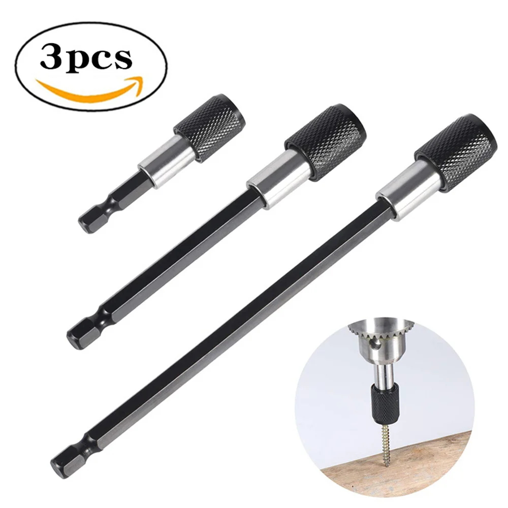 1/4 Inch Hex Shank Quick Release Electric Drill Screwdriver Magnetic Bit Holder 60/100/150mm Adjustable Extension Bar Hand Tools