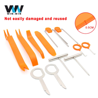 4/12pcs Auto Dismantle Tools Kit Car Radio Door 0.5cm Clip Panel Trim Dash Audio Removal Installer Pry Kit Refit Set