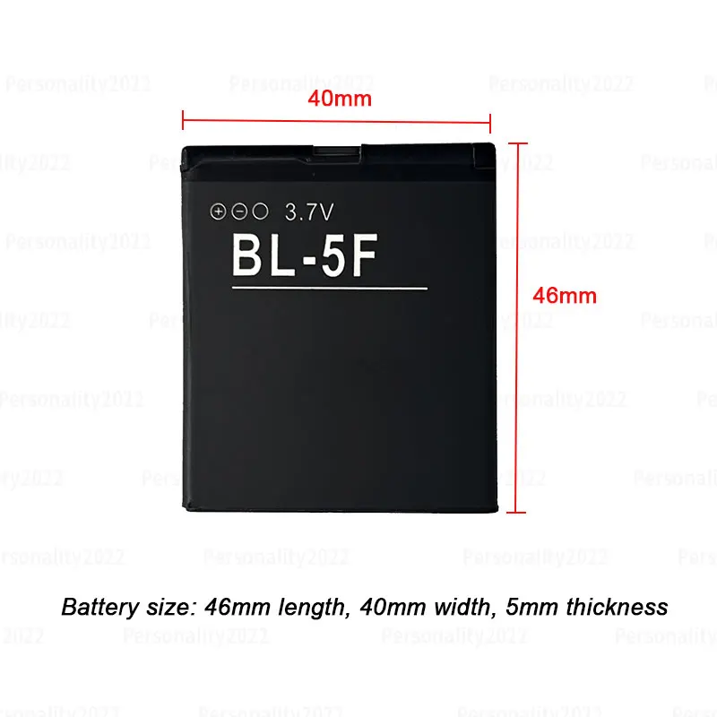 BL-5F para Nokia baterías E65 N93i N95 N96 N98 6290 6210S 6210n 6710NC5-01 batería 950mAh recargable para teléfono móvil