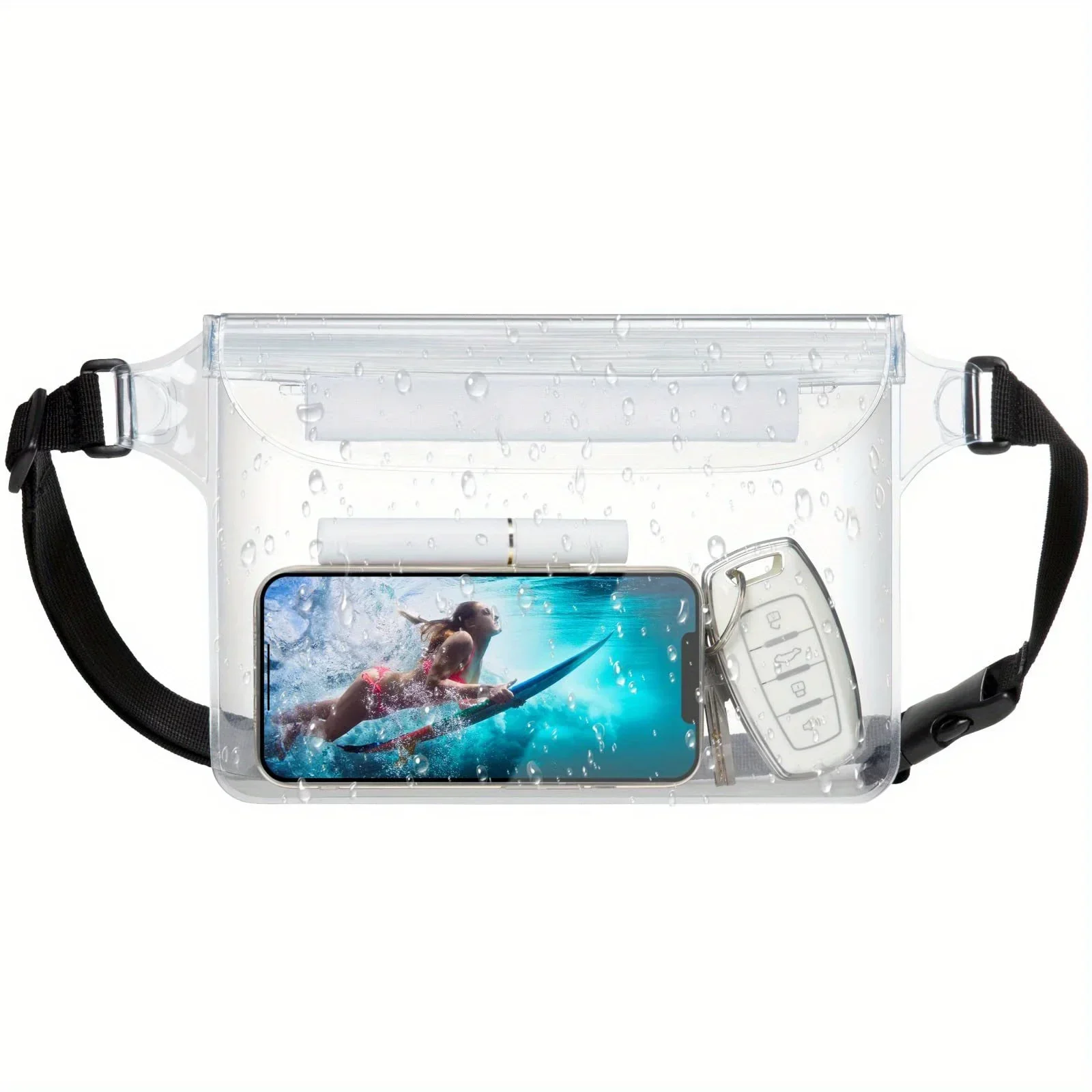 Wasserdichte Handytasche, dreilagige, versiegelte, wasserdichte Handyhüfttasche mit Touchscreen, geeignet zum Schwimmen, Driften und Tauchen