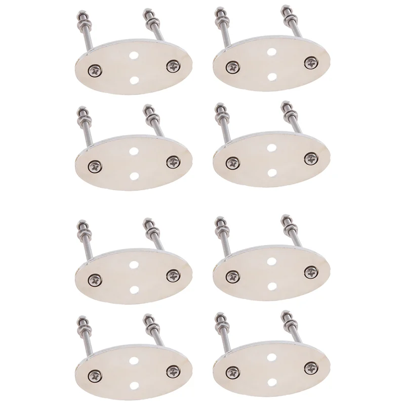 A64T-8 Packs Metal Skateboard Deck Display Wall Mount With Two Screw Holes For Storage Horizontal And Floats Vertically Easy To