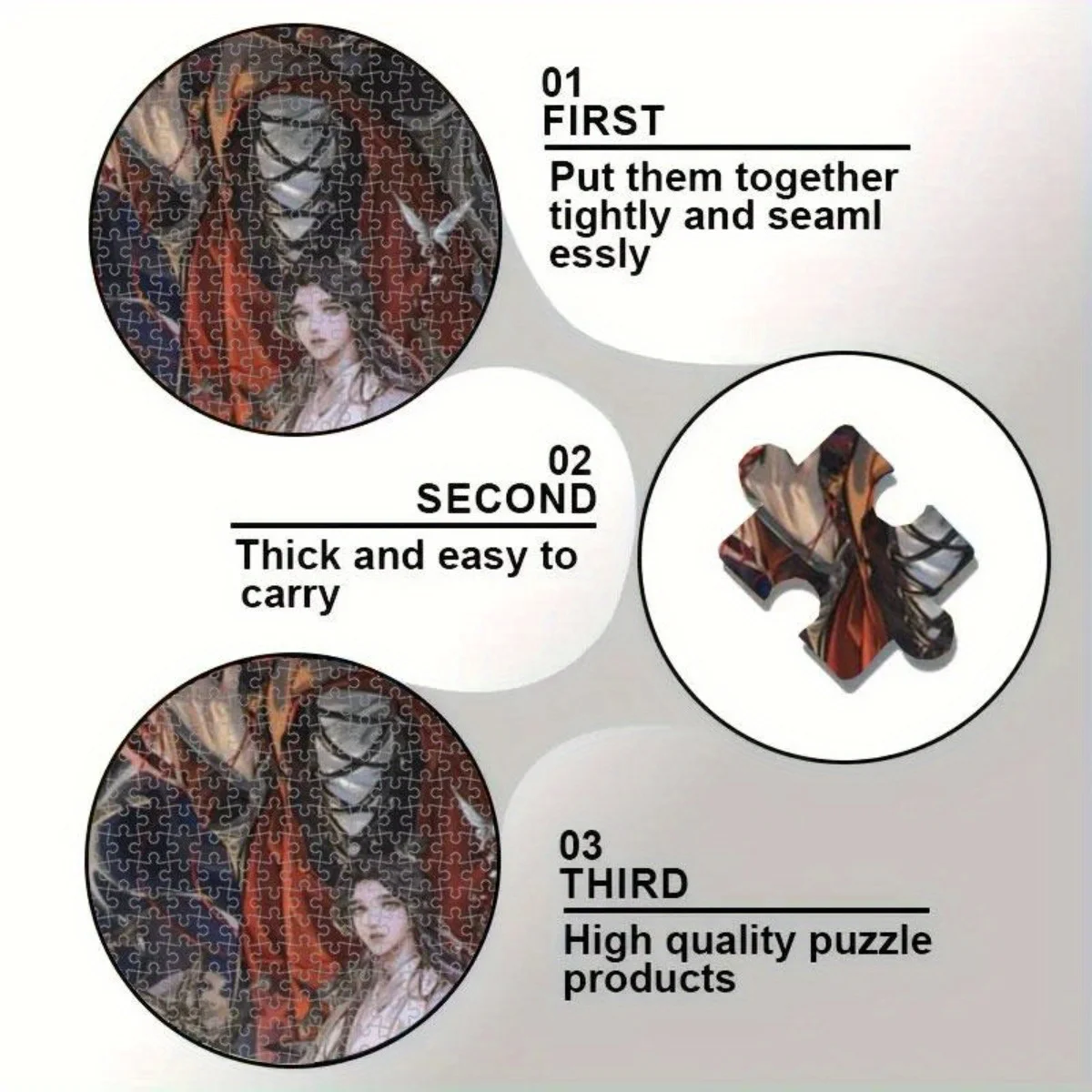 1000 قطعة من ألغاز الكبار - ألعاب ذكاء DIY المحدبة - رائعة للبالغين والأسرة لليالي الألعاب ENPAP Anime Heaven الرسمية #5