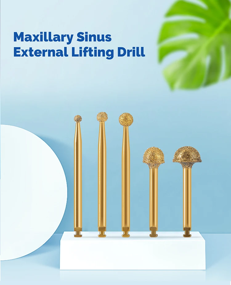 AZDENT Dental Ball Round Burs Maxillary Sinus External Lifting Drill CA 2,35 mm für Implantat-Chirurgie-Handstück Zahnmedizin-Polierer – Detail 1